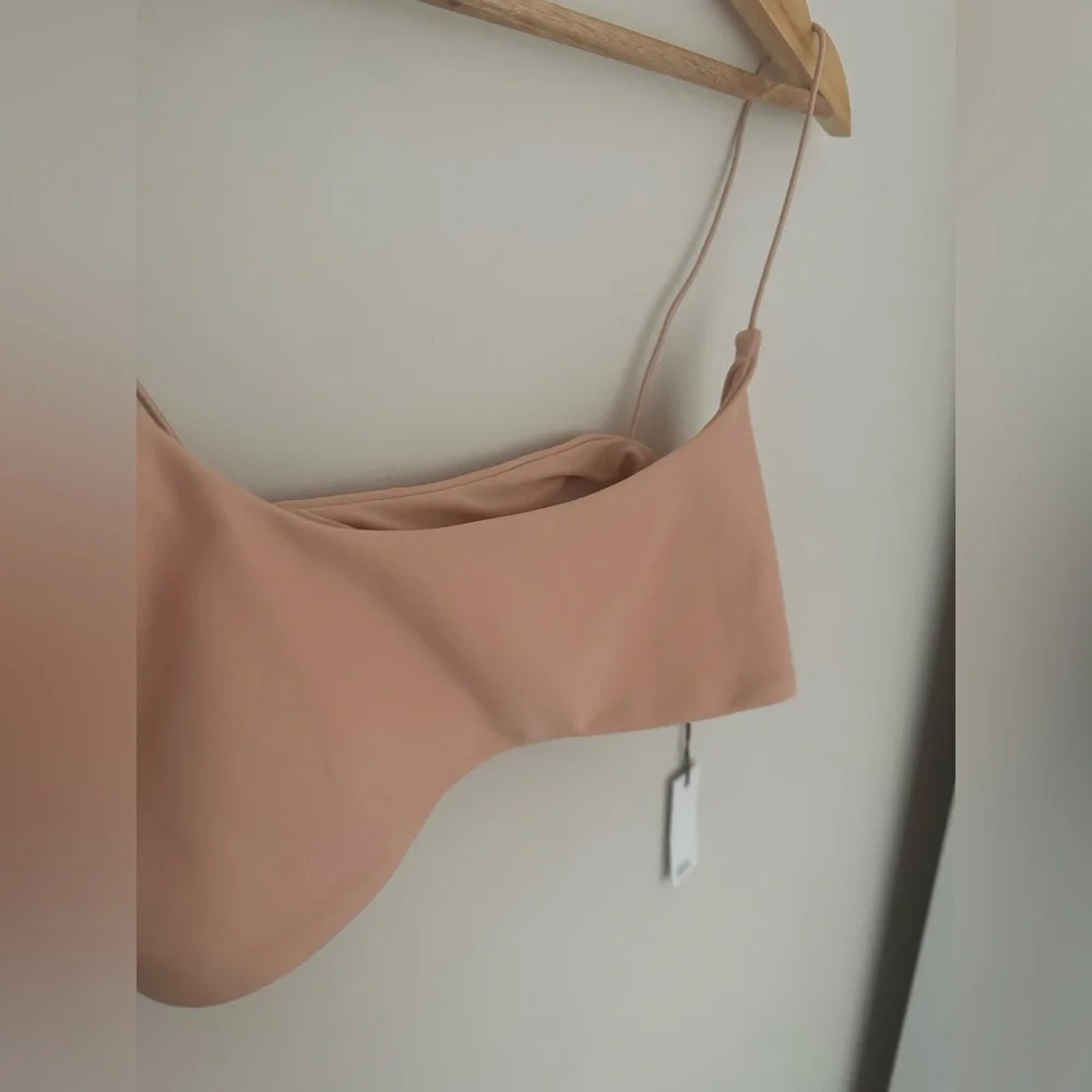 NWT Jade Swim‎ muse scoop bikini top size large light pink